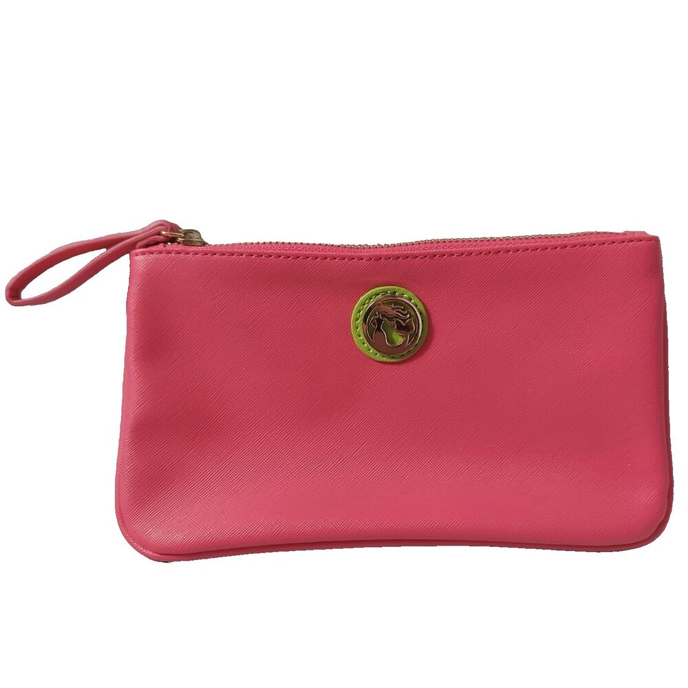 Spartina 449 Daufuskie Island SC Pink Cosmetic Bag Wristlet Travel Mermaid 9x5
